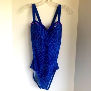 Nike One Piece Blue Swimsuit Swimwear Women's Size M (US 10)